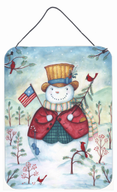 Multi Themed Door Hanging Prints (Color: Snowman Just Keep Smilin' USA, size: 12 x 16)