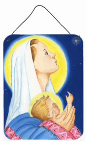 Multi Themed Door Hanging Prints (Color: Jesus and Mary Star of Wonder Christmas, size: 12 x 16)