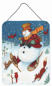 Multi Themed Door Hanging Prints (Color: Snowman Snow Shooin, size: 12 x 16)