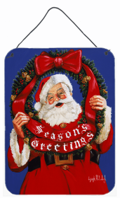 Multi Themed Door Hanging Prints (Color: Santa Claus Season's Greetings, size: 12 x 16)