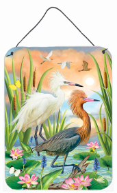 Multi Themed Door Hanging Prints (Color: Reddish Heron Two Phases, size: 12 x 16)