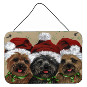 Multi Themed Door Hanging Prints (Color: Cairn Terrier Christmas Ceaser and Co, size: 8 x 12)