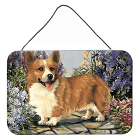 Multi Themed Door Hanging Prints (Color: Corgi Garden Georgi, size: 8 x 12)