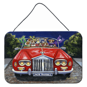 Multi Themed Door Hanging Prints (Color: Jack Russell Evening Cruise, size: 8 x 12)
