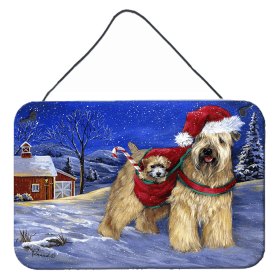 Multi Themed Door Hanging Prints (Color: Wheaten Terrier Christmas, size: 8 x 12)