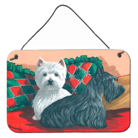 Multi Themed Door Hanging Prints (Color: Westie and Scottie Great Scots, size: 8 x 12)