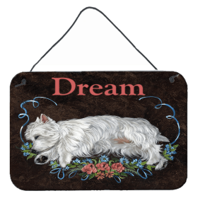 Multi Themed Door Hanging Prints (Color: Westie Dream, size: 8 x 12)