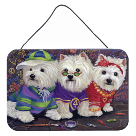 Multi Themed Door Hanging Prints (Color: Westie Free Spirits, size: 8 x 12)