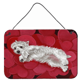 Multi Themed Door Hanging Prints (Color: Westie Queen of Hearts, size: 8 x 12)