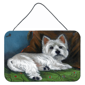 Multi Themed Door Hanging Prints (Color: Westie Wake Up, size: 8 x 12)