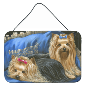 Multi Themed Door Hanging Prints (Color: Yorkie Satin and Lace, size: 8 x 12)