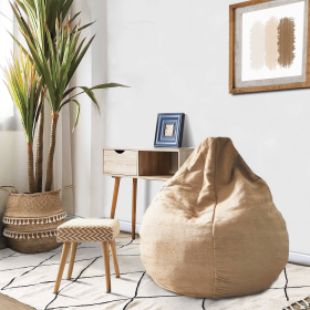 Bean bag Chair Unstuffed (Color: Tan Brown)