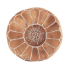 STUFFED leather Moroccan Ottoman pouf