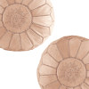 STUFFED leather Moroccan Ottoman pouf