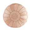 STUFFED leather Moroccan Ottoman pouf
