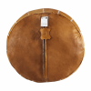 STUFFED leather Moroccan Ottoman pouf