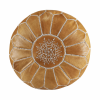 STUFFED leather Moroccan Ottoman pouf