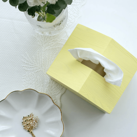 Tissue Box Cover (Color: yellow)
