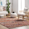 Handwoven Chevron Rochell Area rug Feet Colorful Sleek Rug /Mat