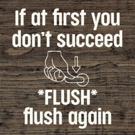 If at First Don't Succeed Wood Sign (Color: Walnut Stain)