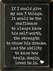 If I could give my son 3 things (Color: Old Black)