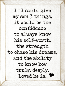 If I could give my son 3 things (Color: Old Cottage White)