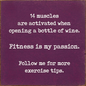 14 Muscles Are Activated When Opening A Bottle Of Wine (Color: Elderberry)