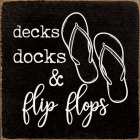 Decks Docks & Flip Flops (Color: Black)