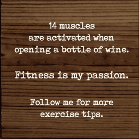 14 Muscles Are Activated When Opening A Bottle Of Wine (Color: Walnut Stain)