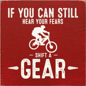 If You Can Still Hear Your Fears Wood Sign (Color: Old Red)