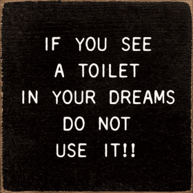 If You See A Toilet In Your Dreams Do Not Use It!! (Color: Old Black)