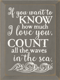 If you Want to Know Ocean Waves Wood Sign (Color: Old Anchor Gray)