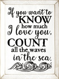 If you Want to Know Ocean Waves Wood Sign (Color: Old Cottage White)