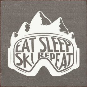 Eat Sleep Ski Repeat (Color: Old Anchor Gray)