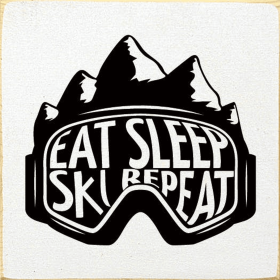 Eat Sleep Ski Repeat (Color: Old Cottage White)