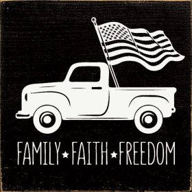 Family - Faith - Freedom Truck (Color: Black)