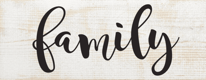Family Farmhouse Sign (Color: Sanded White and Black)