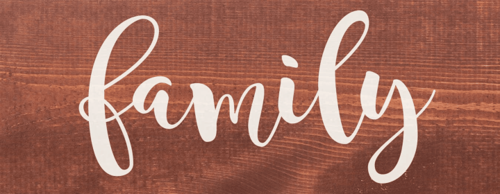 Family Farmhouse Sign (Color: Warm Chestnut and White)