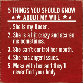 5 Things You Should Know About My Wife (Color: Old Red)