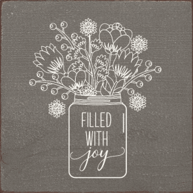 Filled With Joy Vase (Color: Old Anchor Gray)