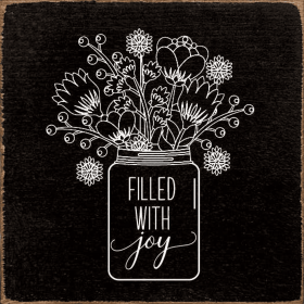 Filled With Joy Vase (Color: Old Black)