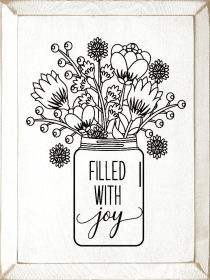 Filled With Joy Vase (Color: Old Cottage White)