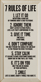 7 Rules Of Life (Color: Old Ivory)