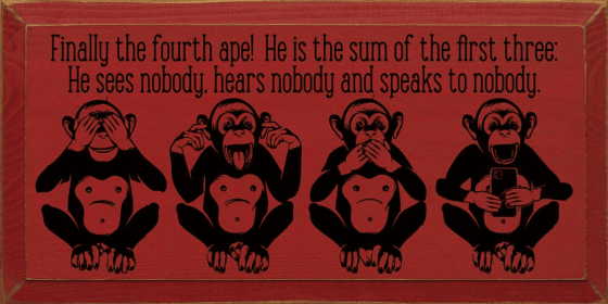 Finally the fourth ape! He is the sum of the first three (Color: Old Red)