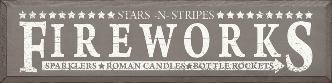 Fireworks Sparklers - Roman Candles - Bottle Rockets (Color: Anchor Gray)