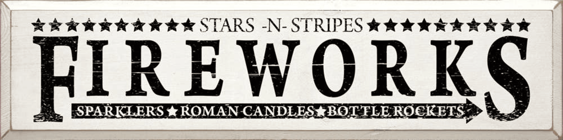 Fireworks Sparklers - Roman Candles - Bottle Rockets (Color: Cottage White)