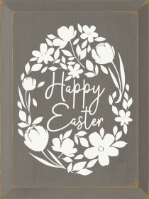 Happy Easter (Color: Old Anchor Gray)