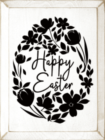Happy Easter (Color: Old Cottage White)