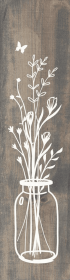 Flower Vase Silhouette (farmhouse) (Color: Weathered Gray)