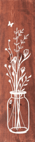 Flower Vase Silhouette (farmhouse) (Color: Warm Chestnut)